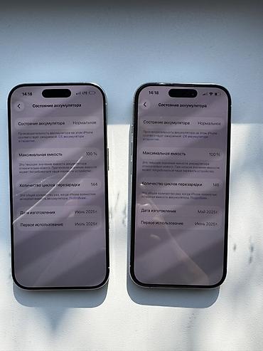 Apple iPhone: IPhone 16 Pro, Б/у, 256 ГБ, Серебристый, Защитное стекло, 100 % — 15