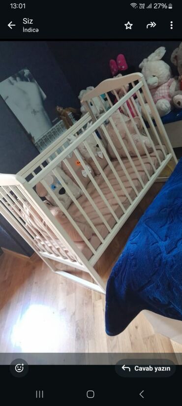 Oğlan və qız üçün, İşlənmiş, Dördbucaq, Beşik, Matras ilə, Yellənmə mexanizm ilə