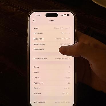 world telecom iphone 12 pro: IPhone 17 Pro Max, 256 GB, Ağ — 3