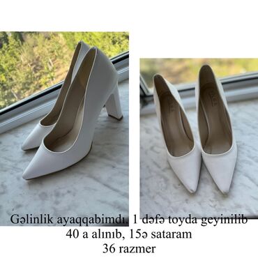 Tuflilər: Tuflilər, Ölçü: 36, rəng - Ağ, İşlənmiş