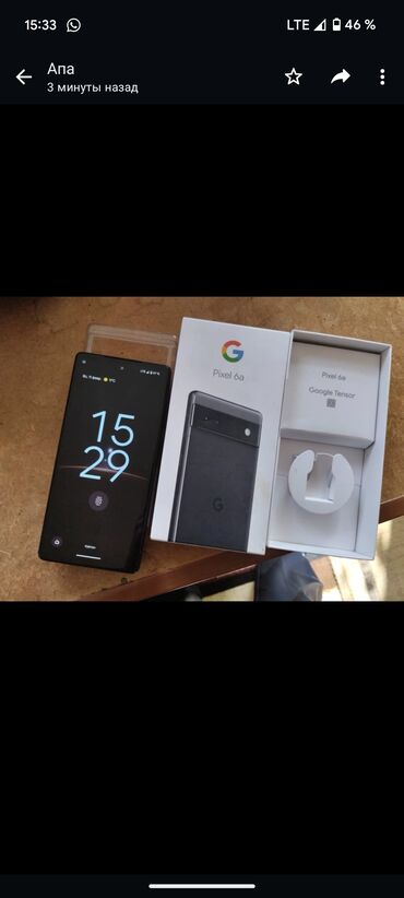 скупка запчастей телефонов: Google Pixel 6A, Б/у, 128 ГБ, цвет - Черный, 1 SIM, eSIM