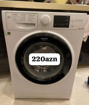 Çəngəllər: Paltaryuyan maşın Hotpoint Ariston, 8 kq, İşlənmiş, Avtomat, Qurutmasız, Kredit yoxdur