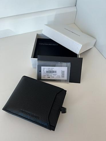 emporio armani eynək: Emporio Armani kişi pulqabı — təbii dəri, yeni (qutuda) Satılır — 3