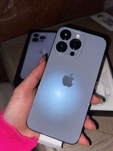 iphone 13 pro max islenmis: IPhone 13 Pro Max, 512 GB, Mavi, Zəmanət, Face ID, Sənədlərlə