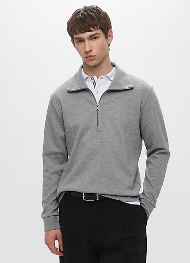 мужская одежда mango: Свитшот Mango Man Состав, % Хлопок - 61%, Полиэстер - 24%, Вискоза - — 1