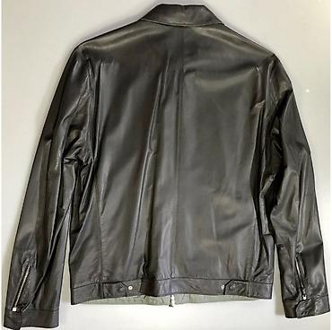 Kožne jakne: Ermenegildo Zegna Black Lambskin Gray Techno Reversible bomber jacket — 4