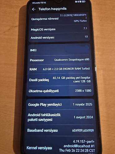 htc bir m8 almaq: Honor X8, 128 GB, rəng - Gümüşü, İki sim kartlı, Face ID, Barmaq izi — 2