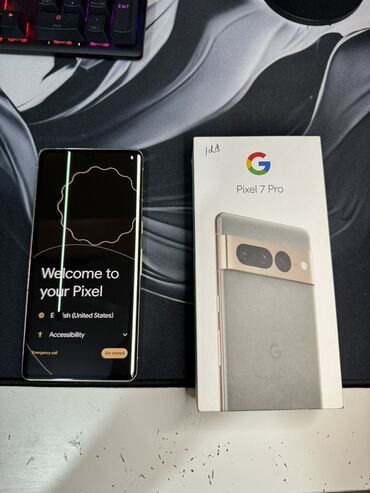 телефон реми: Google Pixel 7 Pro, Б/у, 128 ГБ, цвет - Серый, 1 SIM, 2 SIM, eSIM