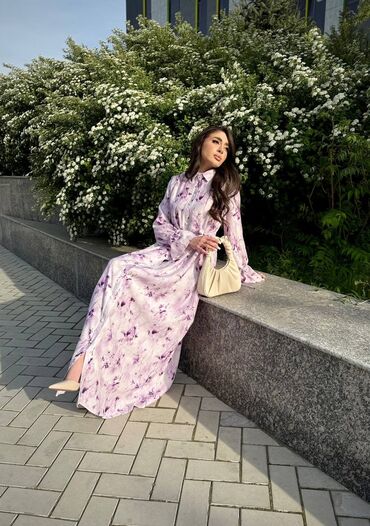 платье футляр из габардина: Повседневное платье, Made in KG, Лето, Длинная модель, Прямое, M (EU 38)