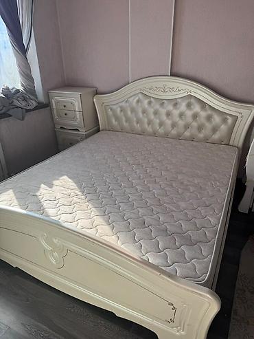 Спальный гарнитур, Б/у, Двуспальная кровать, Россия, МДФ, Самовывоз, цвет - Бежевый at lalafo.kg Спальный гарнитур, Б/у, Двуспальная кровать, Россия, МДФ, Самовывоз, цвет - Бежевый