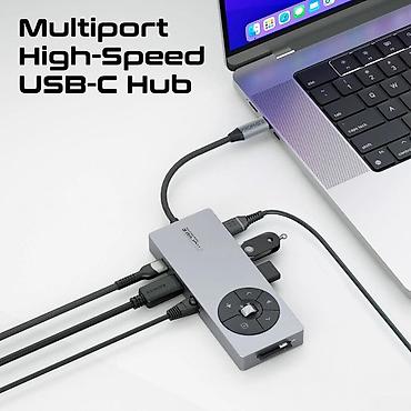 noutbuklar kreditle: Multiport Çevirici Promate 14-in-1 Multiport USB-C Hub COMANDHUB-PRO — 1