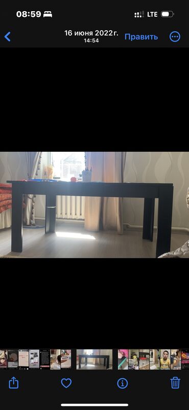 стол трансформер 5 метров: Кухонный гарнитур, Стол, цвет - Черный, Б/у