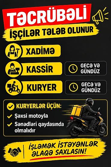 surucu elanları: Moto-kuryer tələb olunur — 1