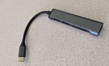 Noutbuklar üçün adapterlər: Type-C Usb Hub Sekil ozunundu 3x-USB 1x SD card 1x MicroCard