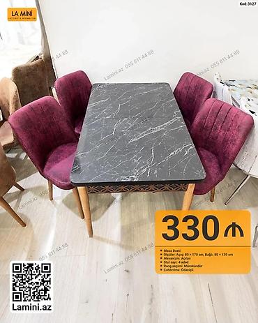 Мебель: Masa Dəsti – kod: 3127 - Mexanizm: açılan - Ölçülər: açıq 80 × 170 — 1