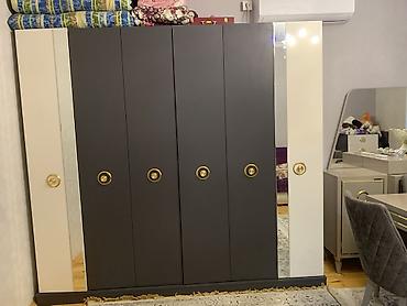 bag evleri ucun bisetkalar: 6 qapili qarderob Ici genis, yeni kimi qalib, 2 asilqan yeri qalani — 1
