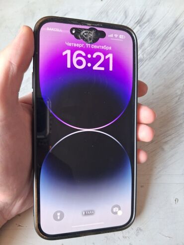 Apple iPhone: IPhone 14 Pro Max, 256 GB, Deep Purple, Qırıq, Barmaq izi, Simsiz şarj