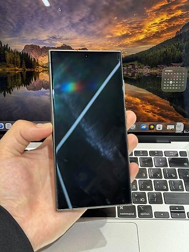 gala: Samsung Galaxy S24 Ultra, Б/у, 256 ГБ, цвет - Черный, 1 SIM, eSIM — 4
