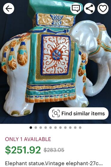 Ostali kućni dekor: Slon nov,rucni rad ukras,stalak,saksija. 70te. Slon veci,perfektan — 6