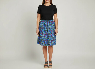 spódnice w kwiaty długie: Women`s skirt, size 2XL