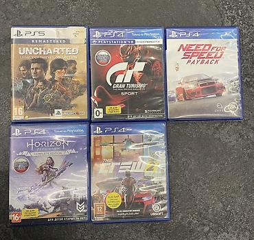 ps5 slim: PS4-5 diskləri. Uncharted- 35azn Gran Turismo- 15azn Need For Speed- — 1