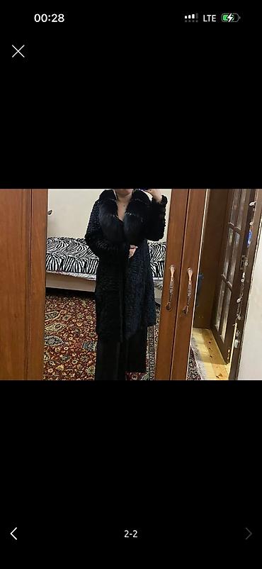 Шуба, Кролик, По колено, XL