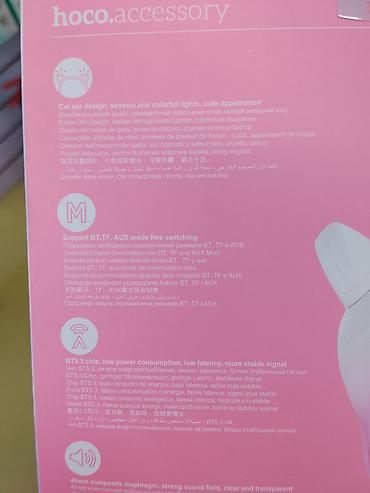ugreen hitune max5c: HOCO W42 Cat Ear — беспроводные наушники с ушками и семицветной — 2