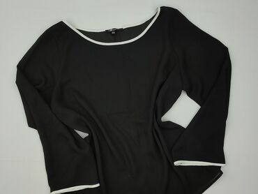 czarne bluzki basic z długim rękawem: XLNT, Women's blouse, size XL