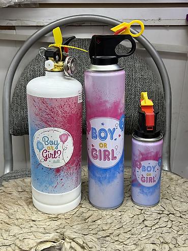 цветной дым: Гендерные хлопушки-огнетушители для Gender Reveal - Формат: баллоны в — 1