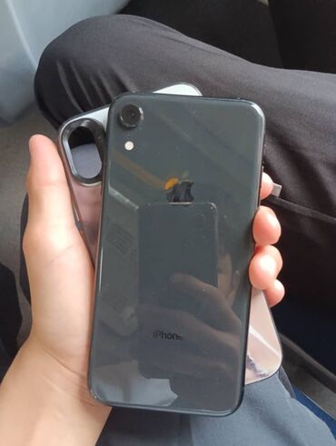 телефоны в бишкеке айфон: IPhone Xr, Б/у, 64 ГБ, Черный, Зарядное устройство, Защитное стекло, Чехол