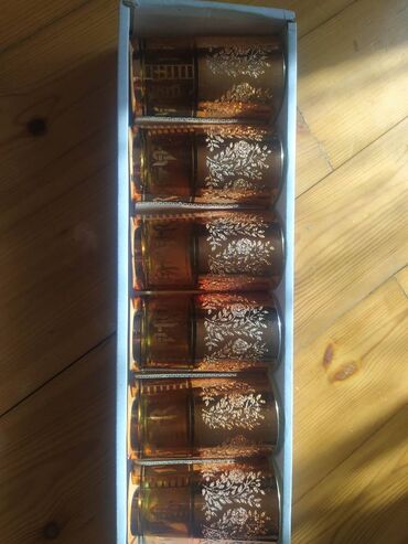 Stəkanlar: Stəkanlar, rəng - Sarı, Şüşə, 6 ədədli dəst — 8