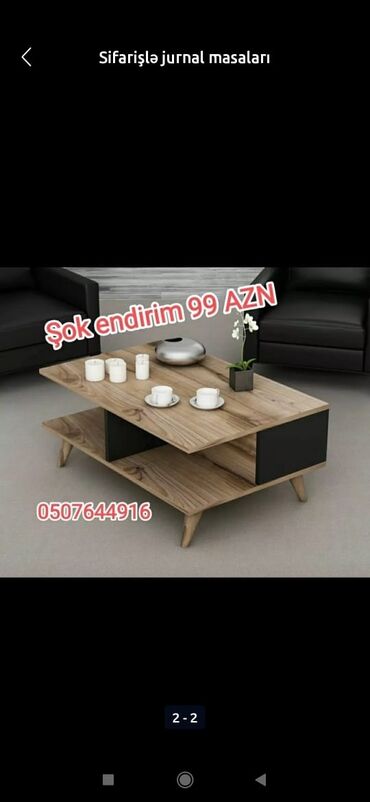 Masalar: Jurnal masası, Yeni, Transformer, Laminat, Dördbucaq masa — 29