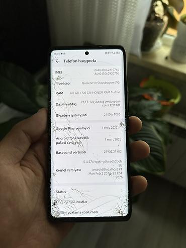 honor magic v3: Honor X9a, 128 GB, rəng - Yaşıl, Barmaq izi — 4