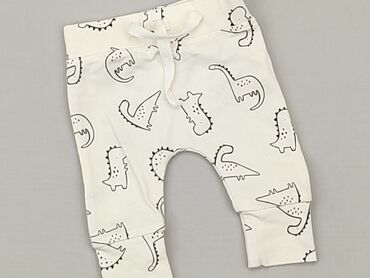 białe legginsy bawełniane: Sweatpants, George, 0-3 months, condition - Perfect
