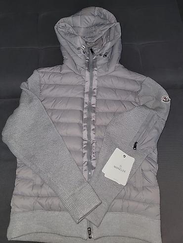 Верхняя одежда: Moncler – кардиган, серый цвет. Продаю потому что размер не подошёл — 2