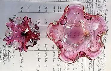 Ostali kućni dekor: Murano, ručno duvano RUŽIČASTI KRISTAL pepeljara 210gr. Murano — 12