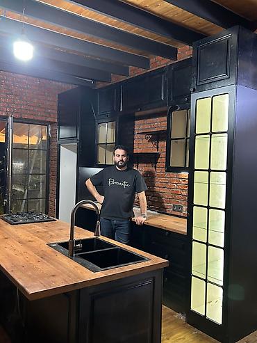 Sifarişlə mətbəx mebeli: Sifarişlə mətbəx dəsti, Özü çəkən petlələr, MDF, Kredit var, Pulsuz çatdırılma — 12