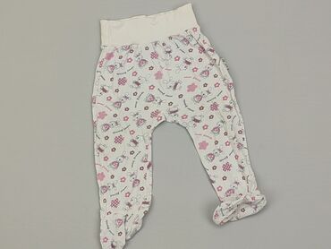 białe spodnie legginsy: Sweatpants, 9-12 months, condition - Fair