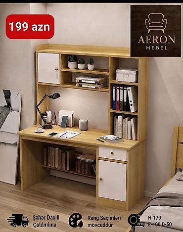 mebel ikinci el ofismebeli: Düz masa, Stulsuz, Polkalı, Siyirməli, Teksturalı laminat — 1
