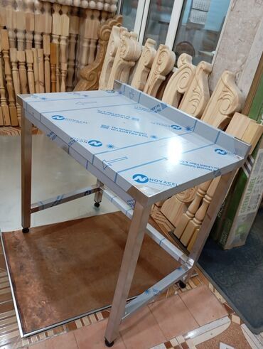 Nerjaveykalar: Nerj stollar iş masaları yıqırıq. paslanmaz poladdan yüksək — 9