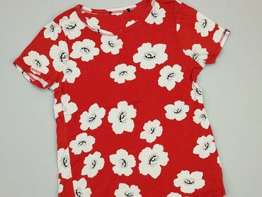 czerwone spódnice w kwiatki: T-shirt, S, stan - Bardzo dobry