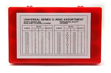 salnikler: Universal Series O-Ring Dəsti – 419 ədəd - Material: BUNA‑N (Nitril) — 1