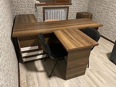 Ofis mebeli: Ofis mebel dəsti – L formalı iş masası və aksesuarlar Sinə masası — 4