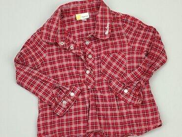 czerwona koszula w kratę: Bluzka, 9-12 m, stan - Dobry