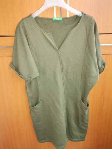 Haljine: Benetton haljinica - tunika maslinasto zelene boje. Univerzalna — 7