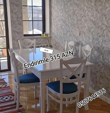 taxt tumba: Mətbəx üçün, Yeni, Açılmayan, Dördbucaq masa, 4 stul — 2