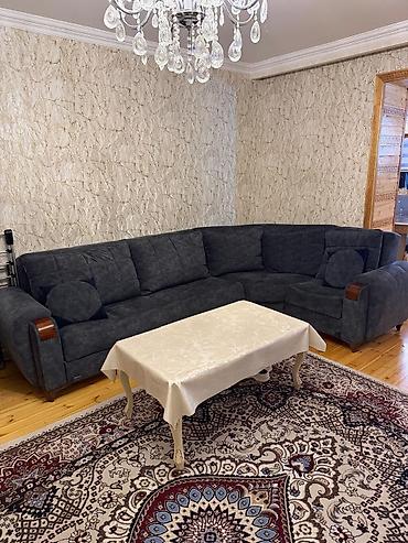 2ci əl künc divan: Künc divan dəsti – yumşaq parça üzlük. - L‑şəkilli konstruksiya, geniş — 2
