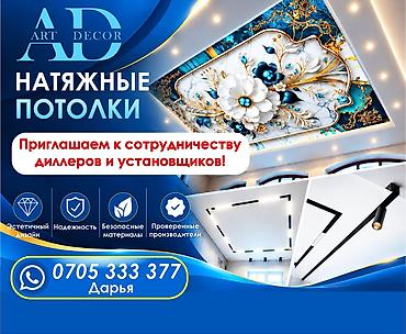 Натяжной потолок Глянцевое, Матовое, 3D потолки