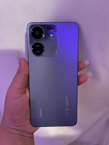 телефон fly iq450: Redmi 13C, 256 ГБ, цвет - Синий, Битый, Отпечаток пальца, Face ID