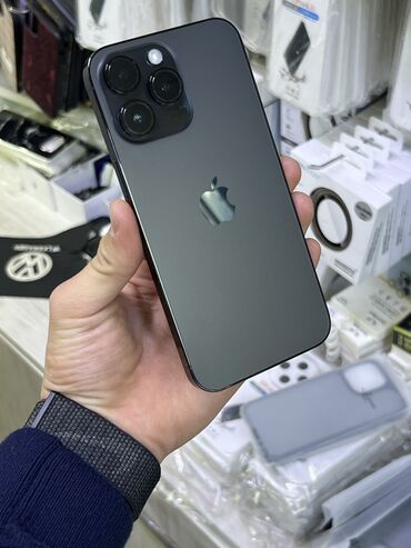 Apple iPhone: IPhone 14 Pro Max, Б/у, 256 ГБ, Черный, Зарядное устройство, Защитное стекло, Кабель, В рассрочку, 88 %